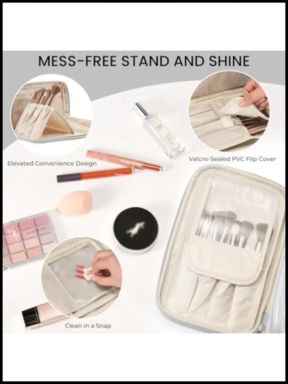 Travel Makeup Bag Large Capacity Waterproof Cosmetic Organizer
